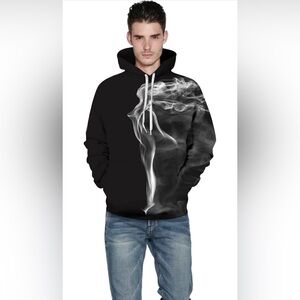 Unisex Hoodie Print 3D Pattern Hooded Pullover Sweatshirt with Pockets NWOT